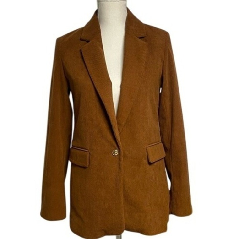 Rachel Zoe Brown Corduroy Blazer Women's XS